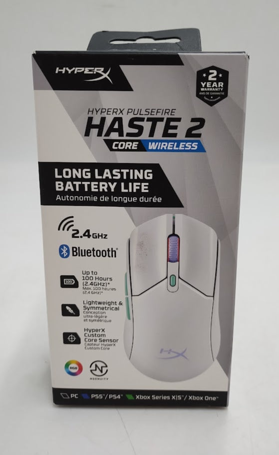 HyperX Pulsefire Haste 2 Core Wireless Gaming Mouse for PC - White