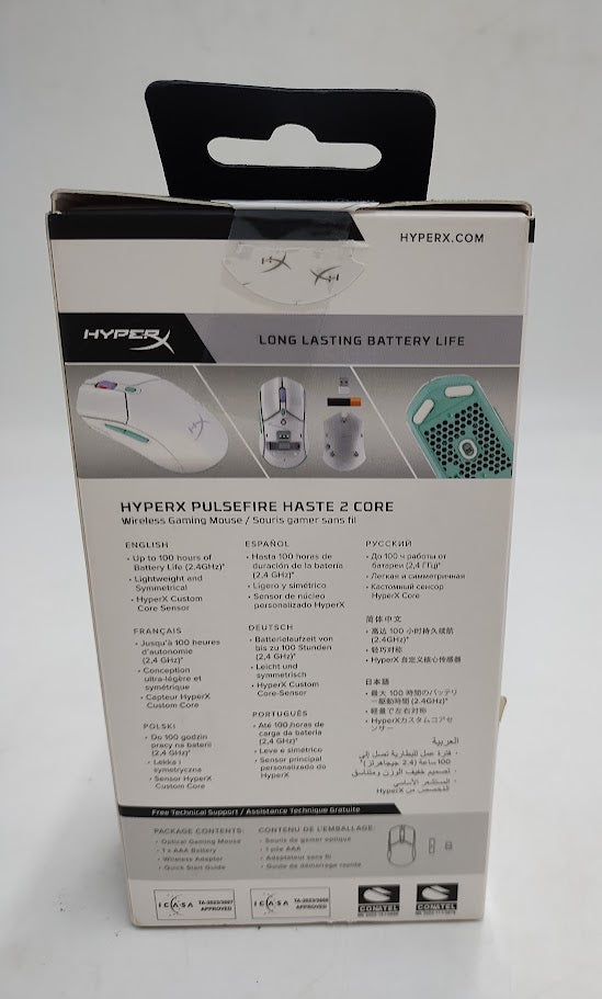 HyperX Pulsefire Haste 2 Core Wireless Gaming Mouse for PC - White