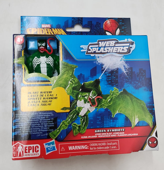 Marvel Spider-Man Epic Hero Web Splashers Green Symbiote Hydro Wing Blast
