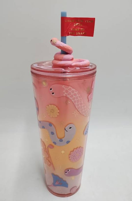 Starbucks Lunar New Year Snake Tumbler - 24 Oz. Reusable Plastic Cold Cup