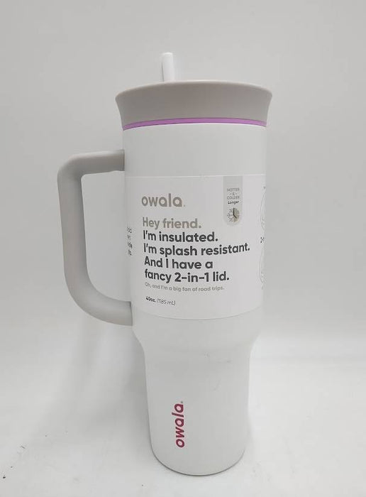 Owala 40oz Stainless Steel Straw Tumbler with Handle -White -READ DESCRIPTION!!!
