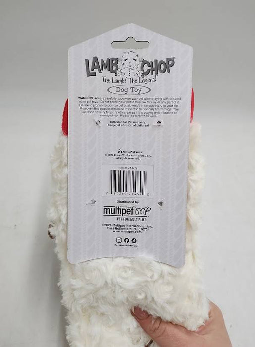 Multipet Lamb Chop with Antlers Dog Interactive Plush Toy