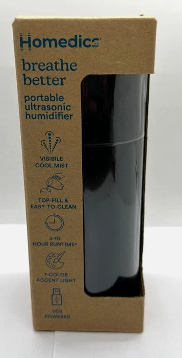 HoMedics Portable Ultrasonic Humidifier Black