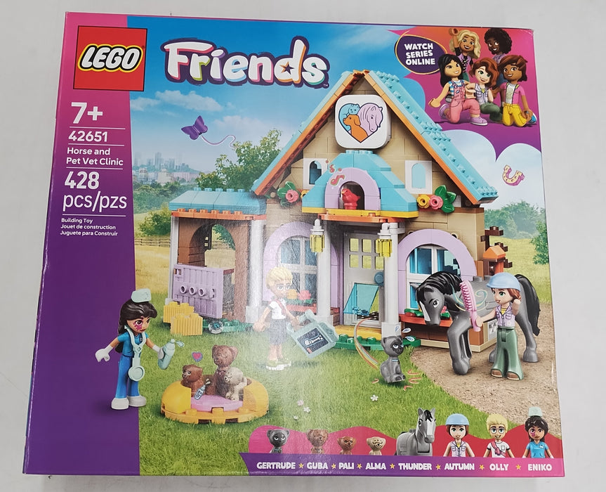 LEGO Friends Horse and Pet Vet Clinic Pretend Play Set 42651