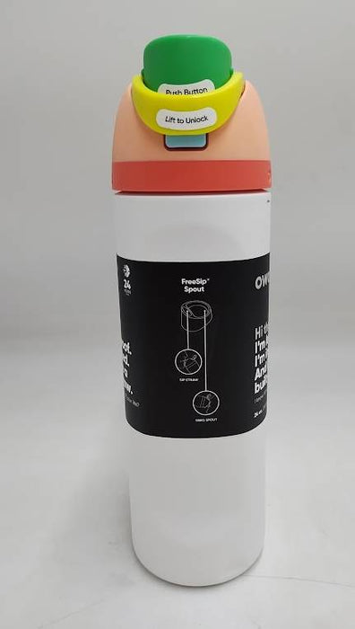 Owala FreeSip 24oz Stainless Steel Water Bottle - Sleek READ DESCRIPTION