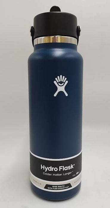 Hydro Flask 40oz Wide Mouth Flex Straw Bottle - Indigo