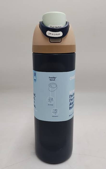 Owala 24oz FreeSip Stainless Steel Water Bottle - Navy Nights - READ DESCRIPTION