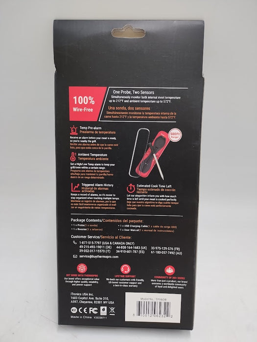 ThermoPro TempSpike 500 Ft Truly Wireless Bluetooth Meat Thermometer