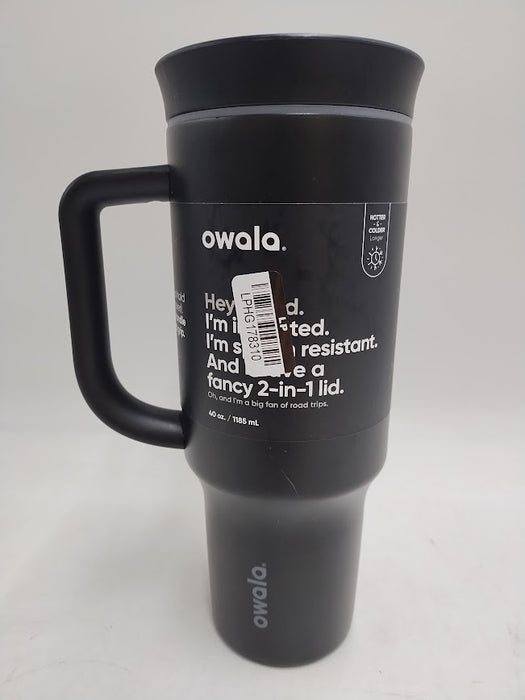 Owala 40oz Stainless Steel Tumbler with Handle - Panther Paw READ DESCRIPTION