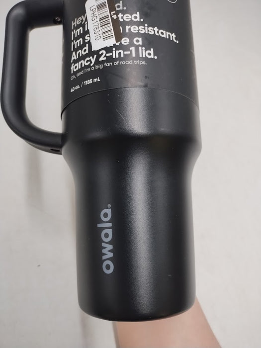 Owala 40oz Stainless Steel Tumbler with Handle - Panther Paw READ DESCRIPTION