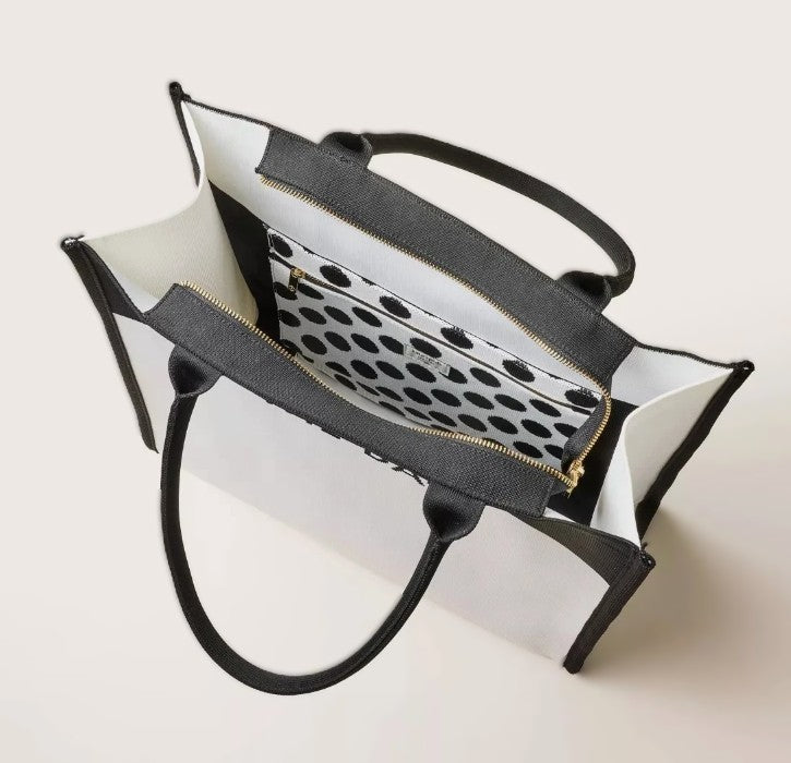 Colorblock Knit Tote Bag - kate spade new york x Target White/Black