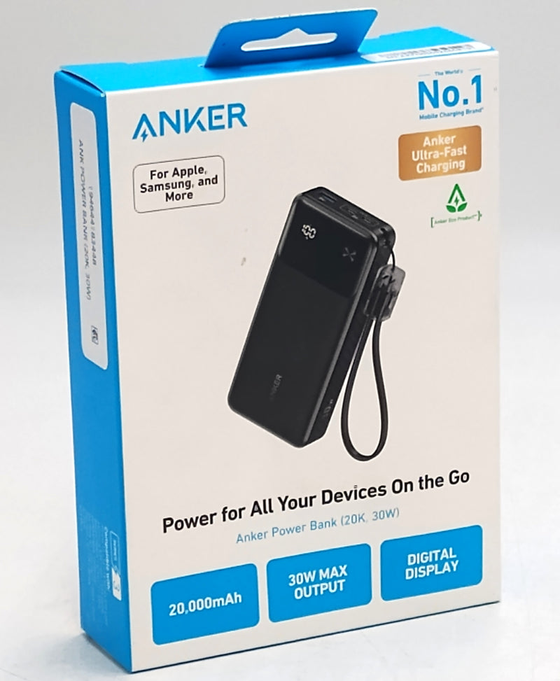 Anker 20000mAh 30W Power Bank - Black *SEALED*