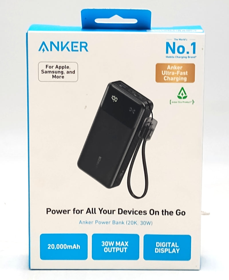 Anker 20000mAh 30W Power Bank - Black *SEALED*