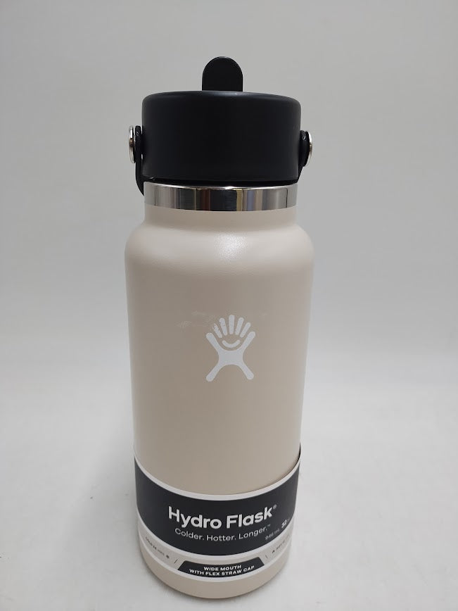 Hydro Flask 32oz Wide Mouth Flex Straw Bottle - Oat READ DESCRIPTION