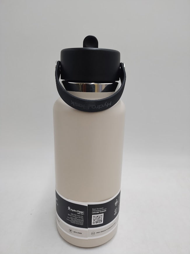 Hydro Flask 32oz Wide Mouth Flex Straw Bottle - Oat READ DESCRIPTION