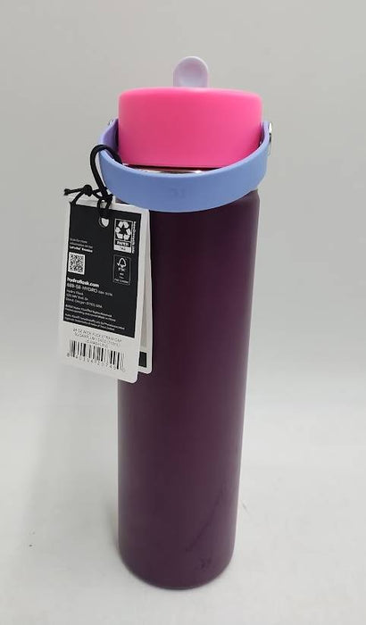 Hydro Flask 24oz Wide Mouth Flex Straw Water Bottle Sugar Plum READ DESCRIPTION