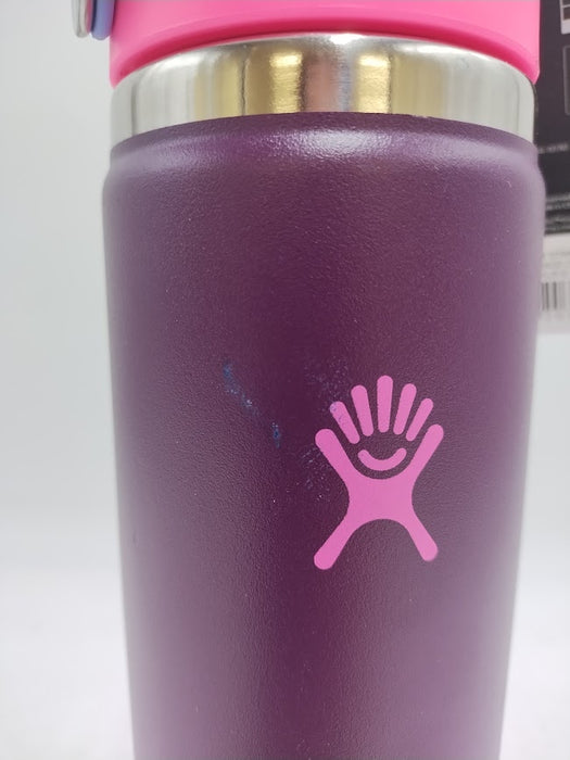 Hydro Flask 24oz Wide Mouth Flex Straw Water Bottle Sugar Plum READ DESCRIPTION