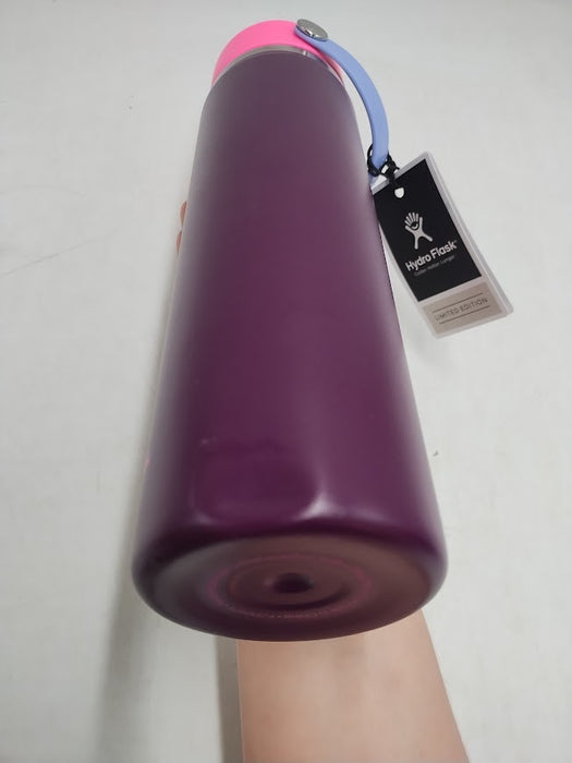 Hydro Flask 24oz Wide Mouth Flex Straw Water Bottle Sugar Plum READ DESCRIPTION