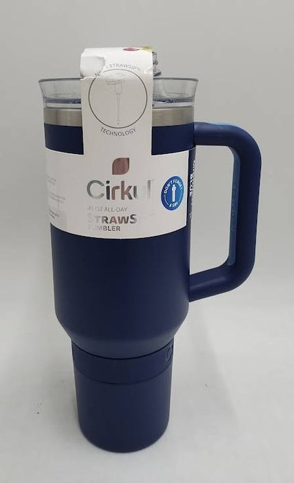 Cirkul 40Oz. Midnight Blue Stainless Steel Tumbler With Handle SEE DETAILS