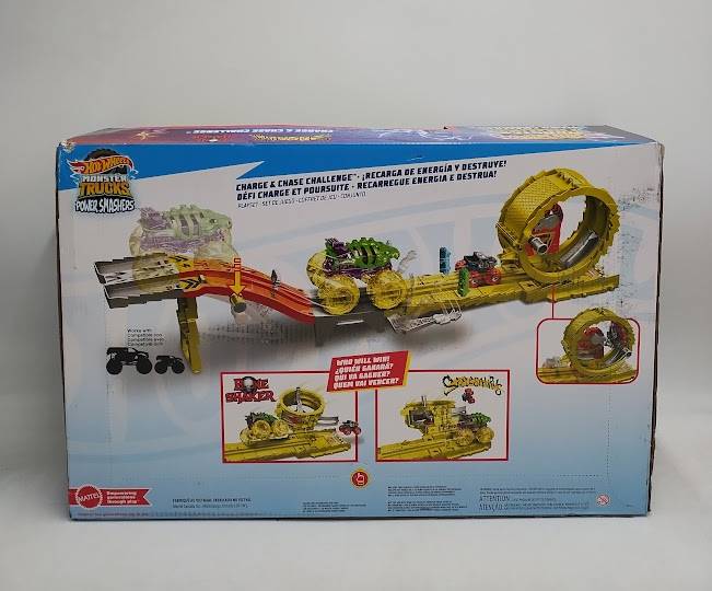 Hot Wheels Monster Trucks Power Smashers Charge & Chase Track SEE DETAILS