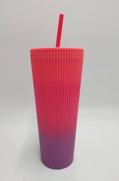 Starbucks Plastic Cold Cup Pleated Ombre- 24oz