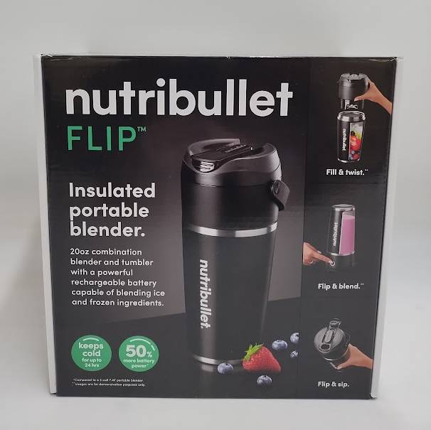 nutribullet Flip Portable Blender with Black Insulated Cup