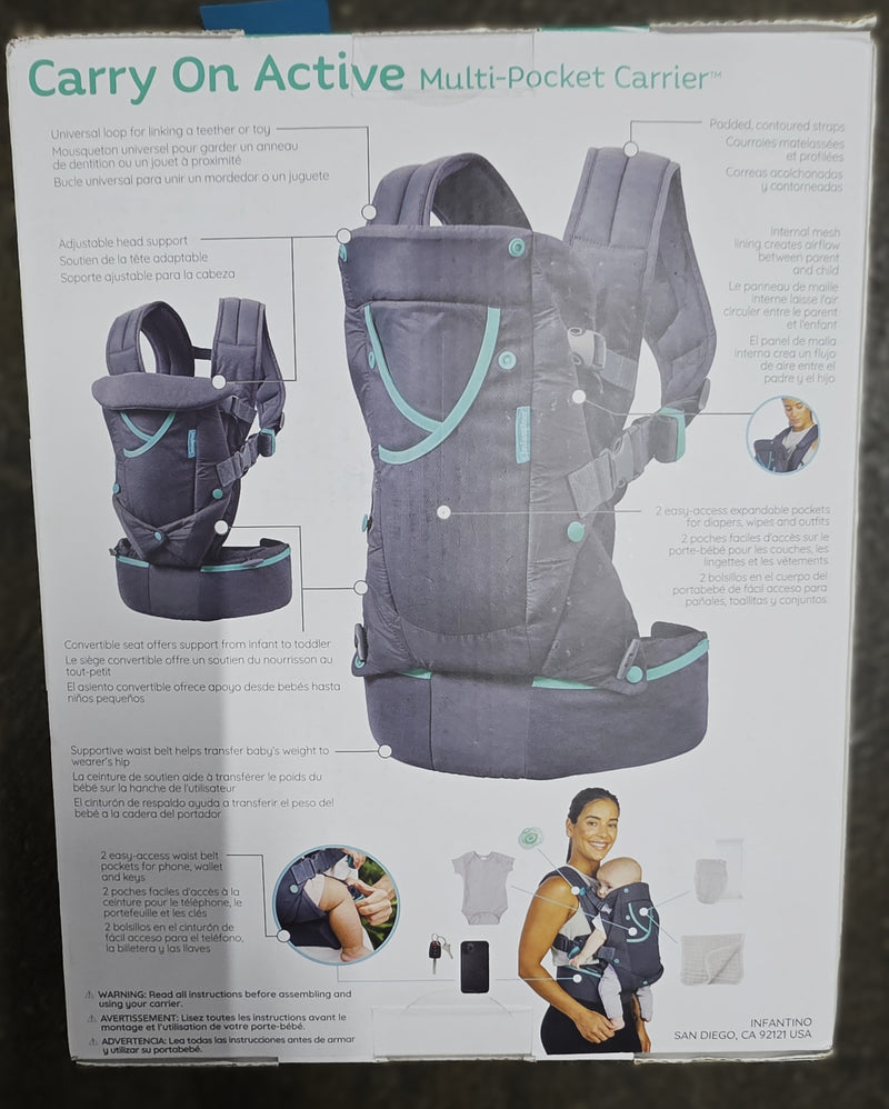 Infantino Carry On Active Baby Carrier - Gray