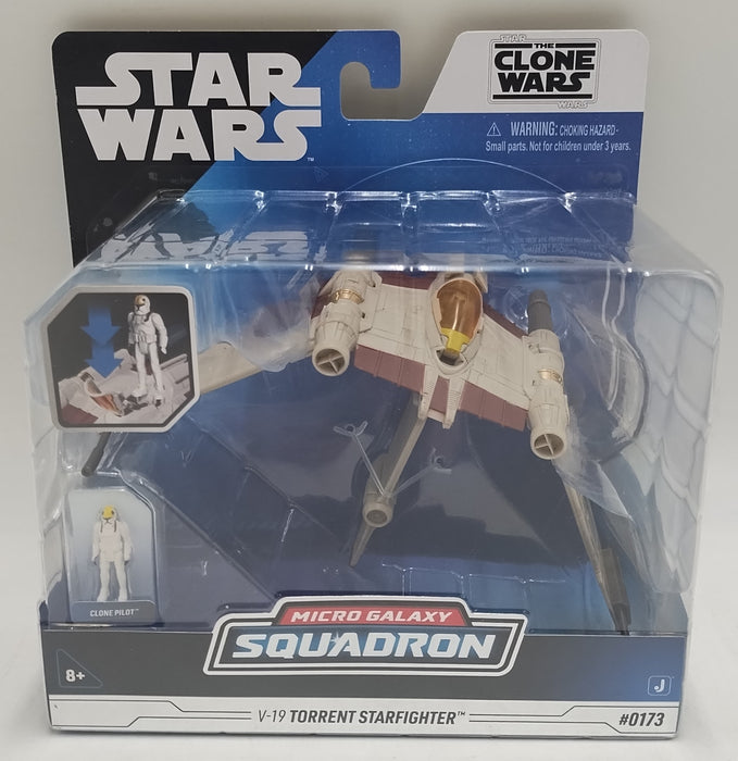 Star Wars 5'' Series V-19 Torrent with Clone Pilot Toy Vehicle and Action Figure