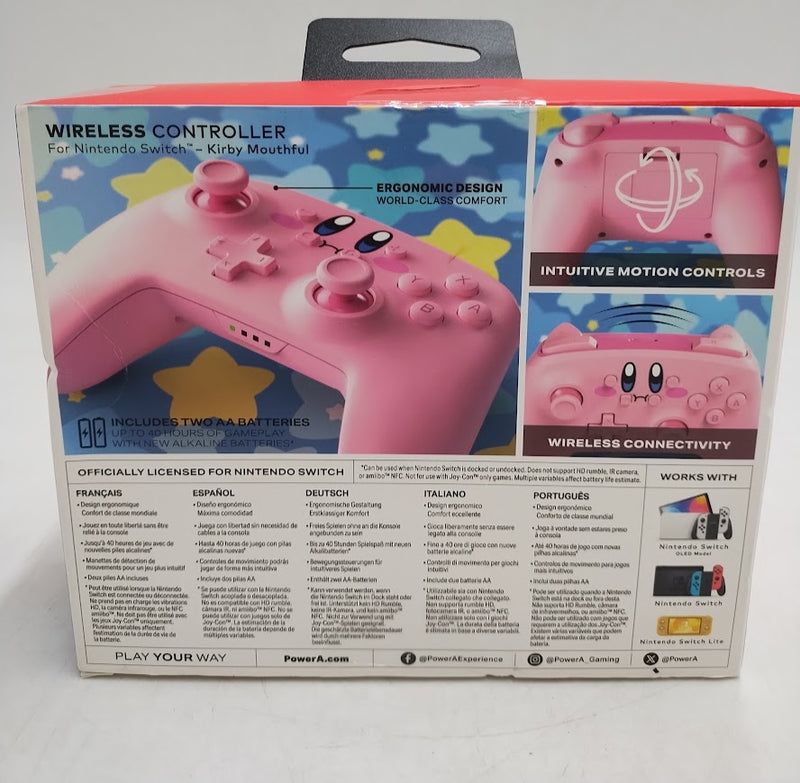 PowerA Core Wireless Controller for Nintendo Switch Kirby Mouthful SEE DETAILS