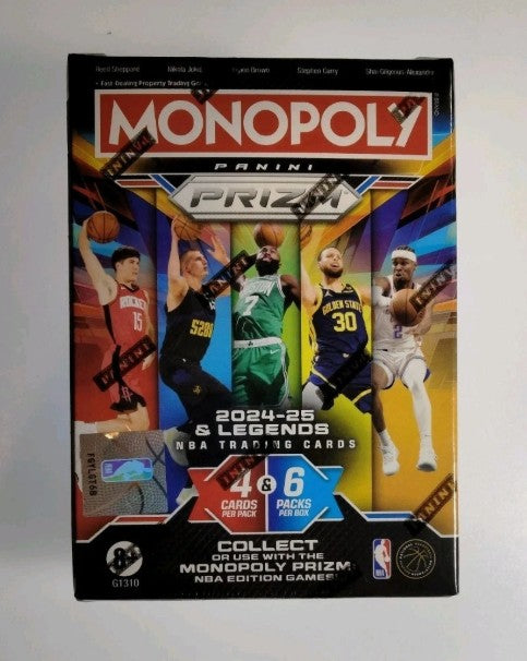 Monopoly Panini Prizm: 2024-25 NBA Basketball Trading Cards Booster Box