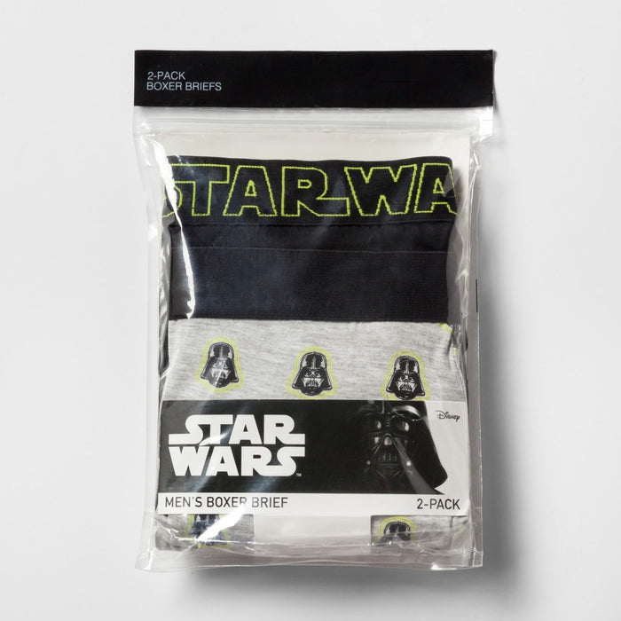 Men's Star Wars Darth Vader Boxer Briefs 2pk - Light Gray Heather S