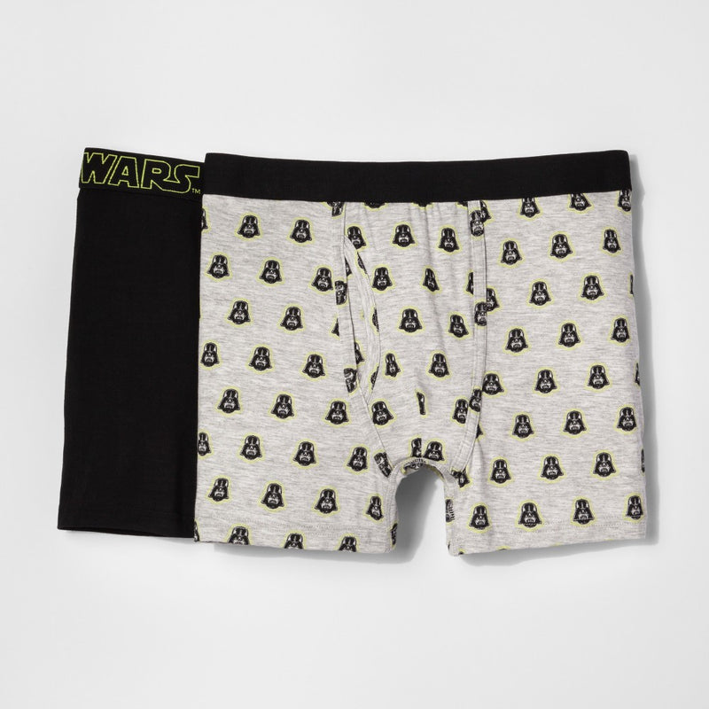 Men's Star Wars Darth Vader Boxer Briefs 2pk - Light Gray Heather S