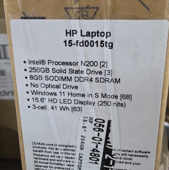 HP 15.6" Laptop - Intel Pentium N200 SEE DETAILS