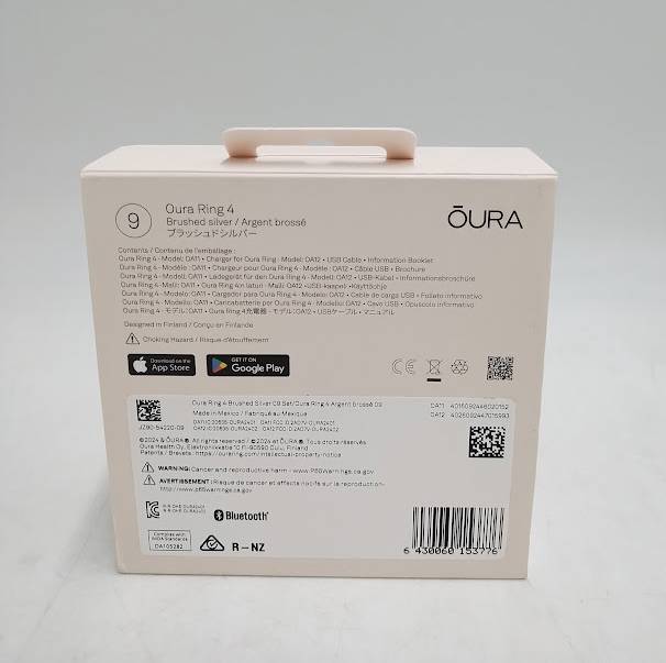 Oura Ring 4 Brushed Silver - Size 9 ***BRAND NEW, OPEN BOX***