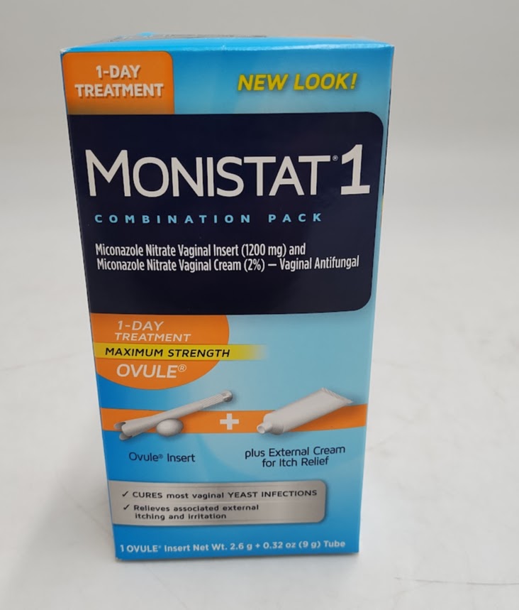Monistat 1-Dose Yeast Infection Treatment Ovule Insert & External Itch Cream - 0.41oz EXP: 09/2026