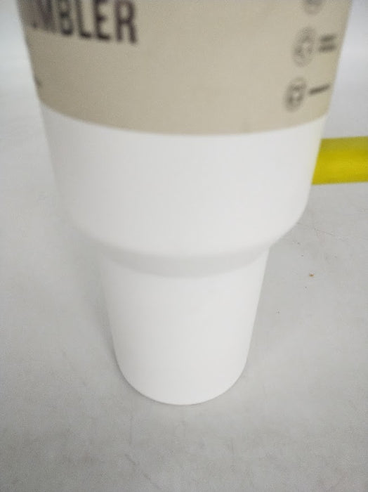 Stanley 40oz Stainless Steel H2.0 Tumbler - White/Electric Yellow SEE DETAILS