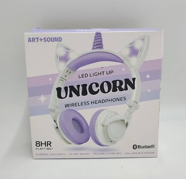 ART+SOUND LED Light Up Unicorn Bluetooth Headphones SEE DETAILS