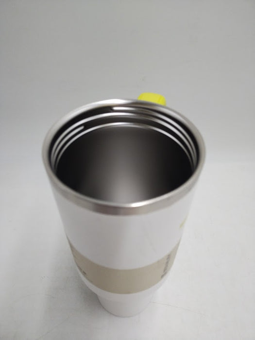 Stanley 40oz Stainless Steel H2.0 Tumbler - White/Electric Yellow SEE DETAILS