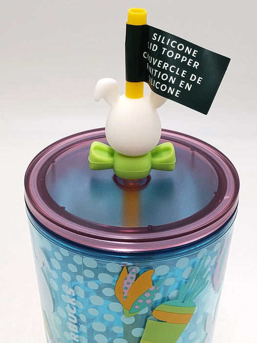 2025 Spring Starbucks Easter 24 oz Tumbler with Silicone Bunny Stopper