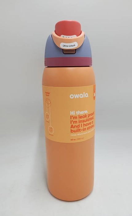 Owala 40oz FreeSip Stainless Steel Water Bottle - Tangy Tango READ DESCRIPTION