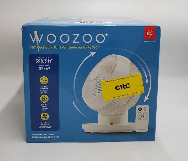 IRIS WOOZOO 360 Oscillating Fan with Remote and Timer 3 Speed Settings
