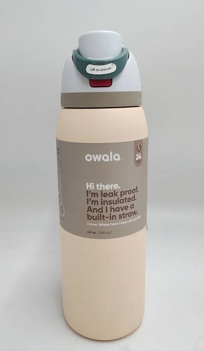 Owala 40oz FreeSip Stainless Steel Water Bottle - Sandy Shores READ DESCRIPTION
