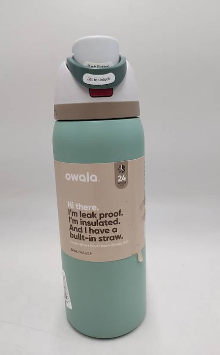 Owala 32oz FreeSip Stainless Steel Water Bottle - Misty Meadows READ DESCRIPTION