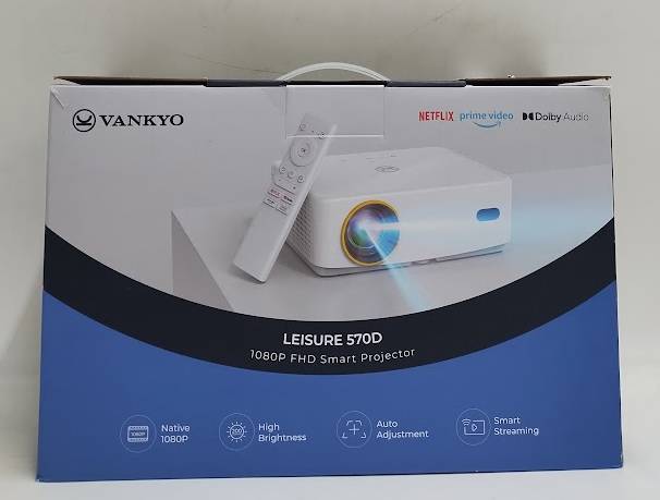 Vankyo Leisure 570D 1080P Projector with Built-In Streaming Content Full HD