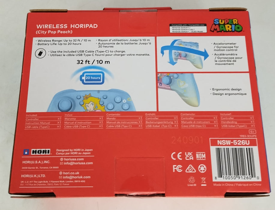 HORI Switch Wireless HORIPAD Blue Peach