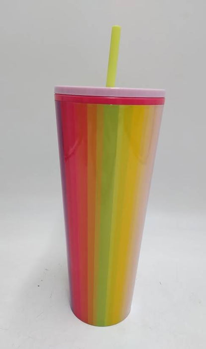 Starbucks 2025 Venti Multicolor Rainbow Striped Cold Cup (24 oz.)