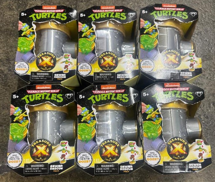 LOT OF 6 Treasure X Teenage Mutant Ninja Turtles Sewer Rescue Mystery Pack