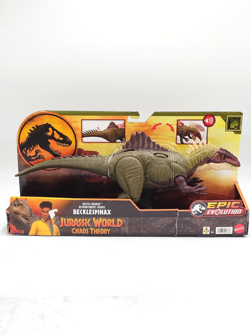 Jurassic World Battle Roarin' Becklespinax Action Figure.SEE DETAILS.