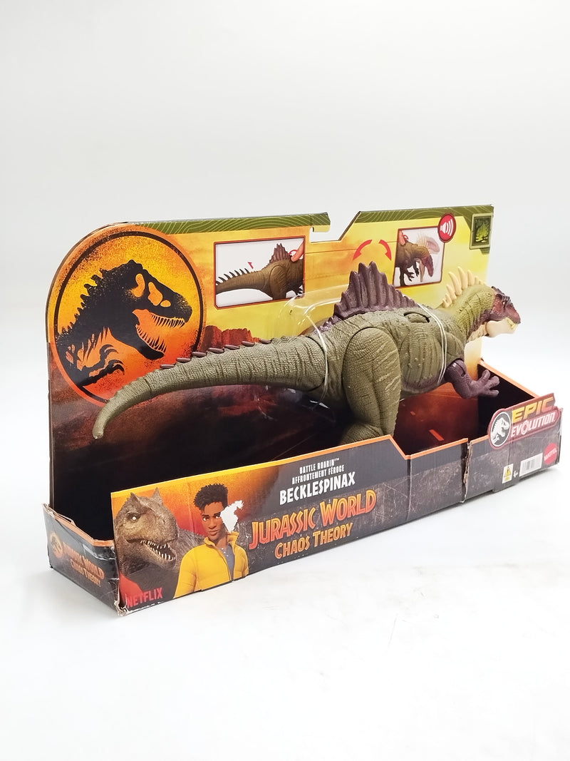 Jurassic World Battle Roarin' Becklespinax Action Figure.SEE DETAILS.
