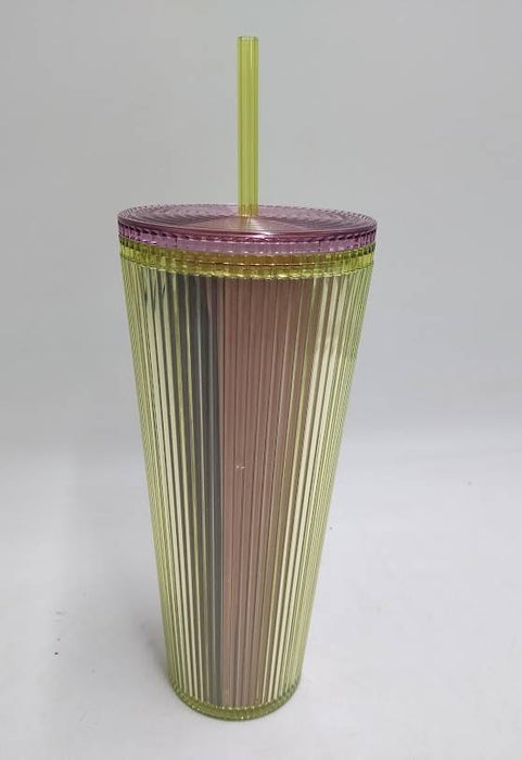Starbucks Green Pleated Plastic Cold Cup - 24 fl oz